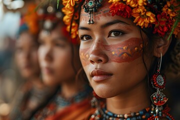 people in traditional attire