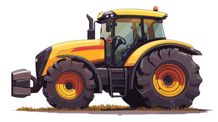 Tractor vector isolated on white cartoon vector i