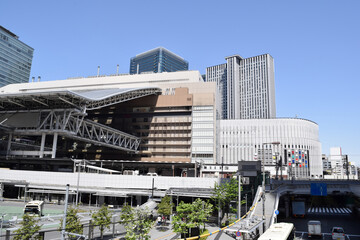 Cityscape of Umeda, Osaka City, Osaka Prfecture, Japan - obrazy, fototapety, plakaty