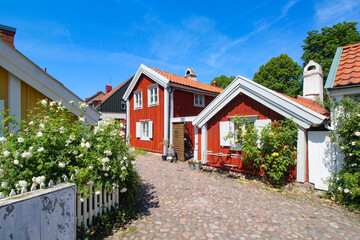 Flower street in old Kungsgatan (Gamla Kungsgatan), Kalmar city in Sweden © Brad Pict
