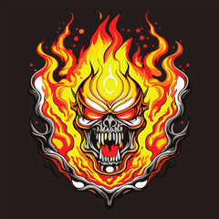 Burning in Hell Vector Design