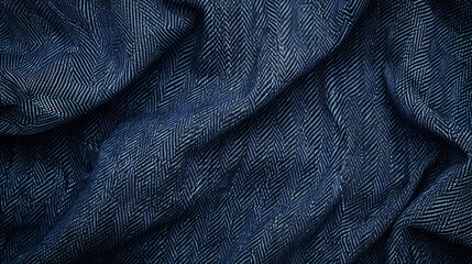 Dark Blue Denim Fabric Texture Seamless Pattern