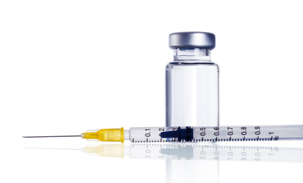Vaccine and syringe