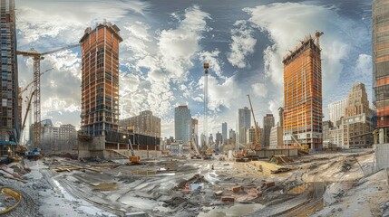 Elevated Endeavors. Panoramic Insight into High-Rise Construction