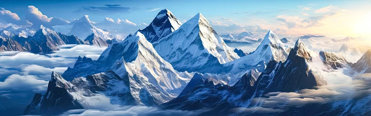 Crédence de cuisine en verre imprimé Everest A majestic winter scene in Rocky Mountain National Park