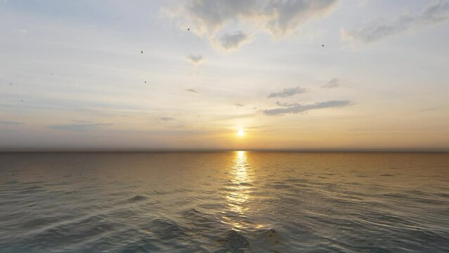 Perfect sky and water of ocean. Travel, holdiay, summer concept.	
