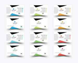 Business card design double sided, Visiting card , Business card for business and personal use, Vector illustration design, Unique business card design, Business card template, Corporate business card