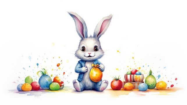 Illustration Bunny Marker Drawing