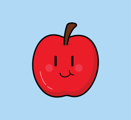 Cute Cartoon Fruit character Vector Art. Simple and fun design for kids