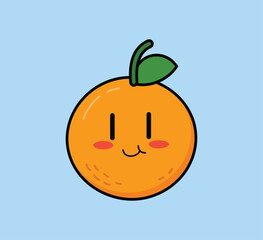 Cute Cartoon Fruit character Vector Art. Simple and fun design for kids
