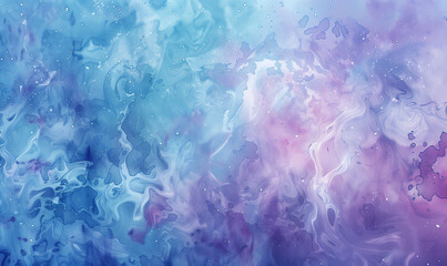 Abstract fluid watercolor purple and blue wallpaper painting organic backdrop horizontal banner	