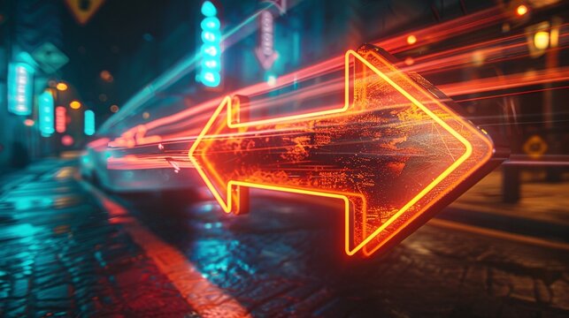 Upon spotting the arrow sign, it's a cue to accelerate! There's an illuminating light trailing behind you, signaling the need for swifter movement to evade any looming threat.background.web.wallpapers