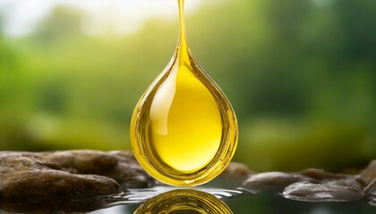 Yellow oil drop 