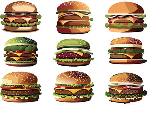 illustration of a hamburger vector 