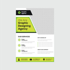 business corporate flyer design digital marketing agency premium vector