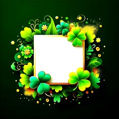 floral frame AI Generated