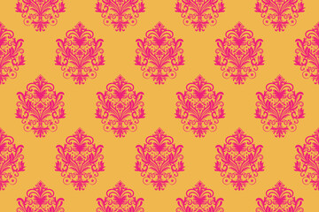 Ethnic Pattern. Ethnic India seamless pattern design oriental style. Damask India Motif.
