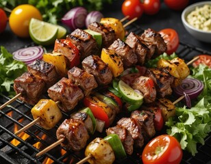 Epicurean Elegance: Grilling Shashlik with Artistic Precision