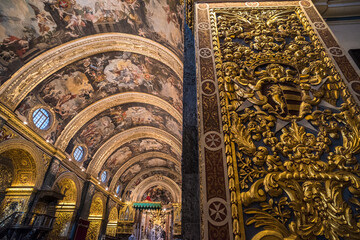 Interior of St John's Co-Cathedral, Valletta, Malta - 741682772