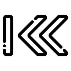 Obraz premium rewind icon