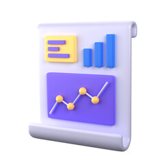 3D Statistics Report Illustration