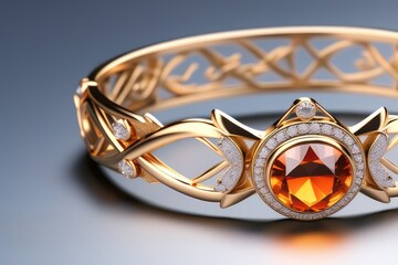 3D render of women’s jewelry on a light background
