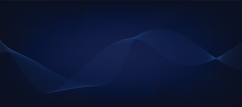 Abstract vector blue gradient background with waves
