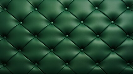 Green Leather Capitone Texture background Highly Detailed