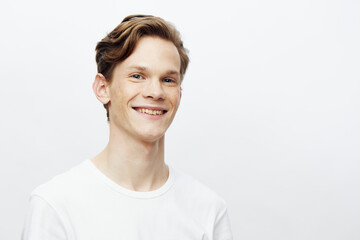 Casually Confident: A Collection of Cool and Attractive Caucasian Young Men Positively Expressing Joy and Happiness in Studio Portraits