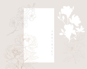 Spring bloom flowers. Floral design elements, greeting card