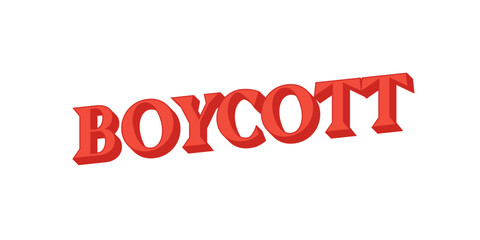 Boycott red stamp vector illustration