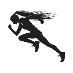 silhouette of a jumping person