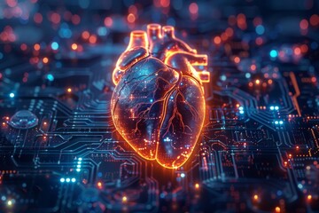 Fototapeta premium Futuristic electric pulse the heartbeat of a new era in technology