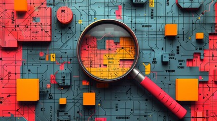 Advertisement effectiveness background magnifying glass over consumer insights