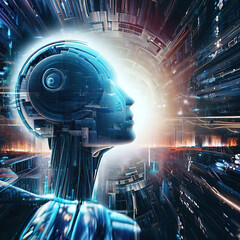artificial brain, superintelligence - 741705931