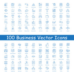 Financial Business Vector Icon Design Collection