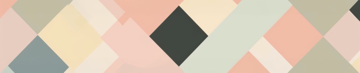 Banner: Soft pastel geometric abstraction with harmonious balance