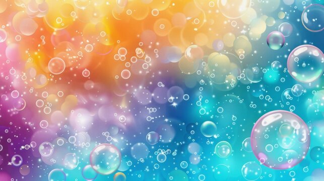 Abstract colorful bubbles background