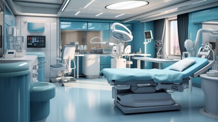 Fototapeta na wymiar The hospital room of the future
