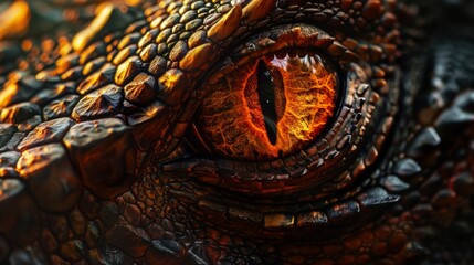 Macro shot of a dragon eye