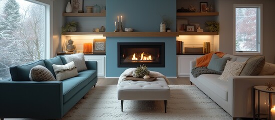 family room to relax with a comfortable sofa