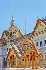 Bangkok, Thailand, a foreshortening of the famous Wat Phra Kaew temple