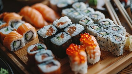 Taste of Japan: Exquisite Food Flatlay Displaying the Delicacy of Japanese Cuisine.
