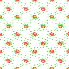 Seamless pattern flowers vector illustration. The botany inspired artwork showcased intricate textures and forms vegetation, inviting us to appreciate wonders natural world The seamless pattern