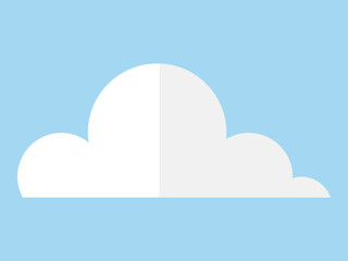 Cloud vector illustration. Cloudy weather adds air mystery, veiling high sky in atmospheric beauty Fluffy clouds, like dreamy pillows, rest high above, creating tranquil atmosphere