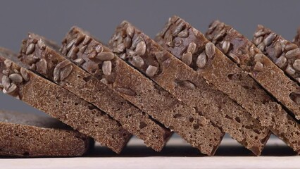 Bread, Multigrain Slices with Sunflower Seeds - Powered by Adobe