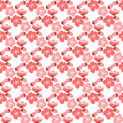 Sakura pattern vector illustration. The repeating pattern sakura blooms symbolized eternal renewal and vitality nature The infinite allure seamless background captivated senses, immersing