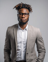 Obraz premium portrait of african american law student , isolated white background 