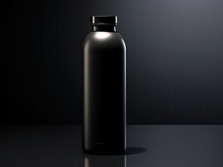 Black Bottle on Table