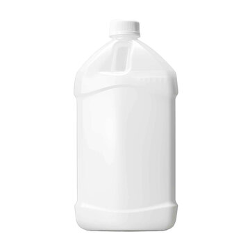  Empty Plastic Milk Bottle, Crumpled White Plastic Bottle, Global Pollution Concept, isolated on transparent background